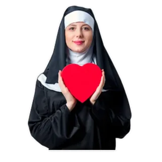 ❤️ suora, religione, cuore, amore, religioso, cattolico whatsapp sticker
