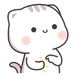 🍼 chat, mignon, dessin animé, kawaii, animal, autocollant telegram sticker