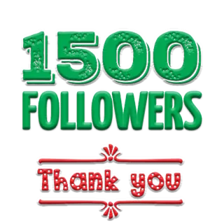 😘 1500 FOLLOWERS Thank you Seguidores, Gracias, Redes sociales, Celebración, Éxito whatsapp sticker