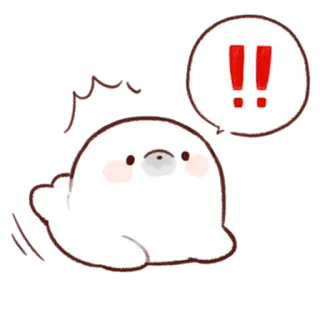 Soft and cute seal @softandqt telegram stickers