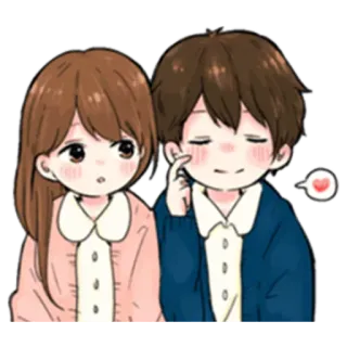 😋 couple, amour, dessin animé, mignon, relation, affectueux telegram sticker