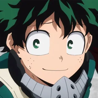 🥦 Izuku Midoriya My Hero Academia anime, character, My Hero Academia, Izuku Midoriya, manga telegram sticker