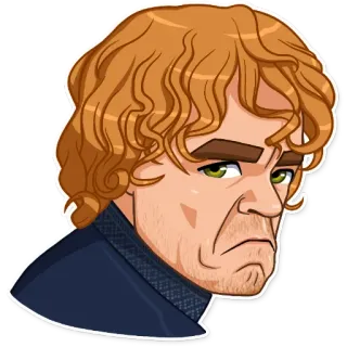 ☹️ Tyrion Lannister Game of Thrones Tyrion Lannister, Game of Thrones, Fantaisie, Personnage, Sticker, Portrait telegram sticker