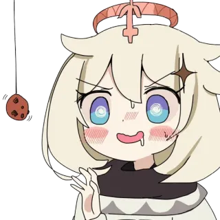 😁 Paimon Genshin Impact Anime, Paimon, Genshin Impact, Jeu vidéo, Personnage, Mignon, Nourriture whatsapp sticker