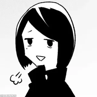 😮‍💨 @HAWKS Cartoon, Animé, Manga, Expression, Fille, Mignon, Personnage telegram sticker