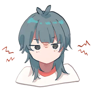 😒 marah, kesal, kecewa, frustrasi, karakter kartun, emosional whatsapp sticker