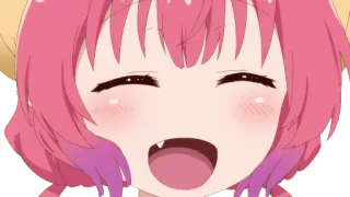 😄 Ilulu Miss Kobayashi's Dragon Maid Anime, Dragão, Personagem, Fofo, Ilulu whatsapp sticker