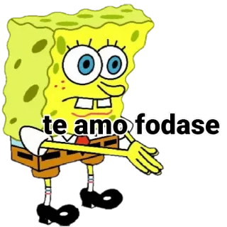 😍 Spongebob Spongebob Squarepants te amo fodase cartoon, spongebob, funny, meme telegram sticker