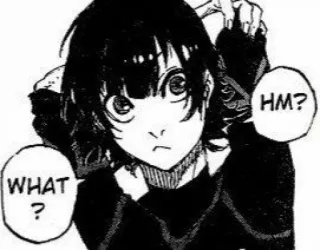 ❓ WHAT?
HM? anime, manga, expression, question, confused whatsapp sticker