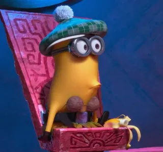 😳 Minion Despicable Me minion, cartoon, movie, funny, banana telegram sticker