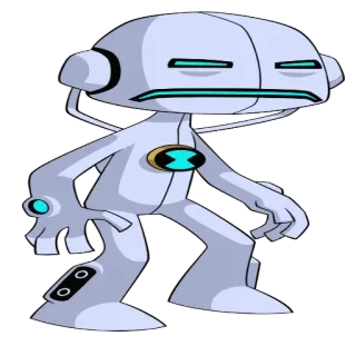 😎 Echo Echo Ben 10 мультфильм, персонаж, Эхо Эхо, Бен 10, инопланетянин, робот, дублирование telegram sticker