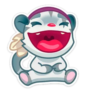 😁 Kartun, Binatang, Kucing, Stiker, Lucu, Senang, Ramah telegram sticker