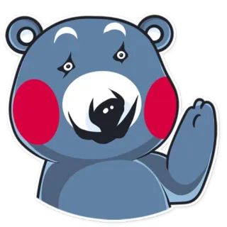 👻 urso, animal, desenho animado, fofo, alegre, adesivo telegram sticker