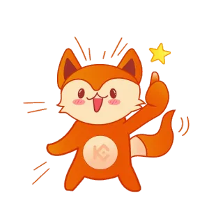 👍 สุนัขจิ้งจอก, การ์ตูน, สัตว์, น่ารัก, ยกนิ้วโป้ง, มีความสุข, ดาว telegram sticker