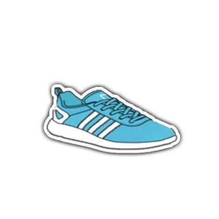 👟 sepatu, sneaker, alas kaki, biru, adidas telegram sticker