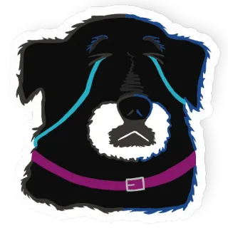 😭 狗, 哭, 难过, 动物, 贴纸 whatsapp sticker