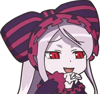 💖 Shalltear Bloodfallen Overlord Аниме, Шаллтир Бладфоллен, Оверлорд, вампир, милый, Чиби telegram sticker