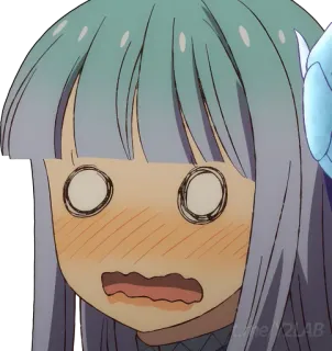 😳 Anime, geschockt, überrascht, Cartoon, Gesicht, Ausdruck, süß telegram sticker