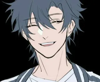 🪢 anime, manga, cartone animato, personaggio, sorridente, arte telegram sticker