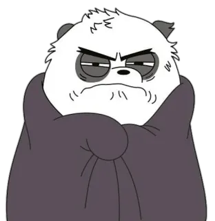 🤒 Panda We Bare Bears bear, cartoon, panda, sleepy, blanket telegram sticker