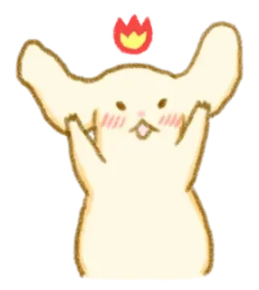 💭 królik, słodki, kawaii, zwierzę, naklejka whatsapp sticker