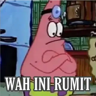 🤔 Patrick Star Spongebob Squarepants WAH INI RUMIT cartoon, spongebob, patrick, confused telegram sticker