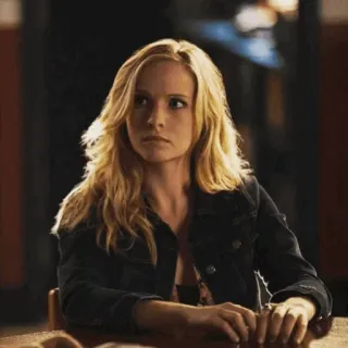🗝 Caroline Forbes The Vampire Diaries tv show, vampire, blonde, young woman, portrait telegram sticker