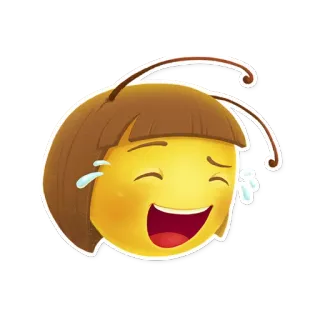 😂 絵文字, 笑顔, 笑い, 喜び, 漫画, 幸せ, 顔, アニメ telegram sticker