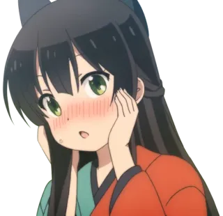 😮 Anime, Chica, Kawaii, Lindo, Sonrojo whatsapp sticker