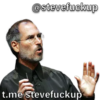 🔥 Steve Jobs @stevefuckup
t.me/stevefuckup steve jobs, ofensivo, meme, sátira, tecnología, internet telegram sticker