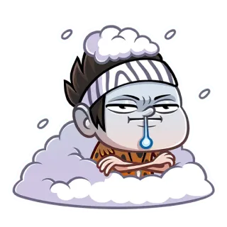 🤧 sick, cartoon, cold, ill, character, winter telegram sticker