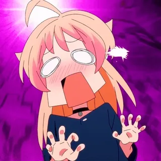 🤯 Anime, Desenho animado, Chocado, Surpreso, Reação, Expressão telegram sticker