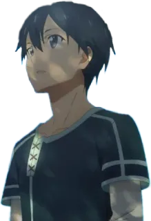 😕 Kirito Sword Art Online Anime, Personnage, Sword Art Online, Kirito whatsapp sticker