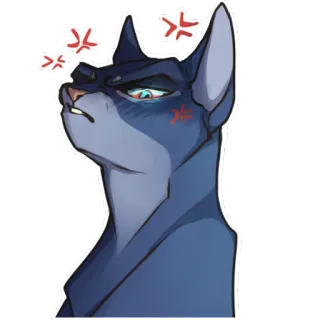 😡 wütend, Katze, Cartoon, Ausdruck, genervt telegram sticker
