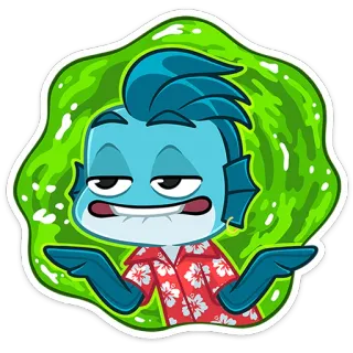 🤷‍♀️ 漫画, 魚, イラスト, ステッカー, 面白い, キャラクター telegram sticker