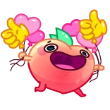 👍 pêche, dessin animé, personnage, pouce levé, mignon, kawaii telegram sticker
