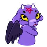 😒 Baphomet Baphomet, Satanisch, Ziege, Pentagramm, Dämon, Cartoon whatsapp sticker