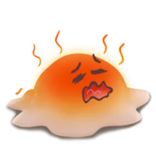 😠 sol, bravo, quente, desenho animado, emoção, emoji telegram sticker