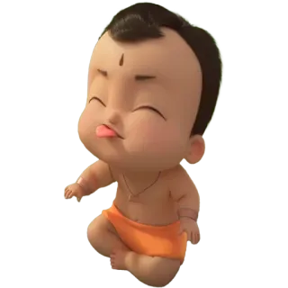 😜 baby, cartoon, cute, child, infant telegram sticker