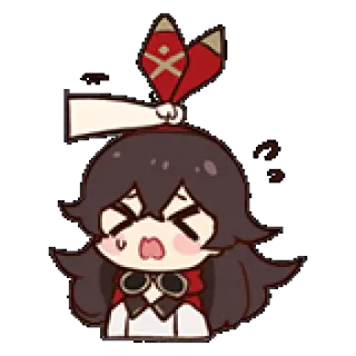 😫 Amber Genshin Impact Anime, Gadis, Lucu, Genshin Impact, Amber, Pemanah telegram sticker