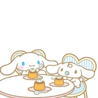 🌟 Cinnamoroll Cinnamoroll, Sanrio, süß, kawaii, Dessert, Pudding telegram sticker