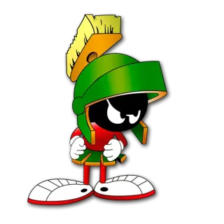 😠 Marvin the Martian Looney Tunes Dibujos animados, Espacio, Personaje, Marvin el Marciano, Looney Tunes whatsapp sticker