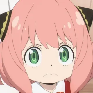 🥜 Anya Forger Spy x Family Anime, Spy x Family, Anya Forger, Cartoon, Leuk, Grappig telegram sticker