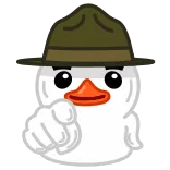 🫵 Dessin animé, Canard, Ranger, Pointage, Animé telegram sticker