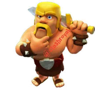 😶 @clashroyal バーバリアン, キャラクター, ゲーム, クラッシュ・オブ・クラン telegram sticker