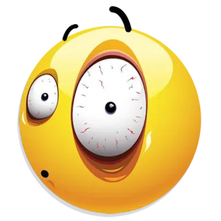 🧐 Emoji, Amarelo, Olhos, Louco, Atônito, Chocado telegram sticker