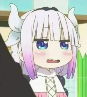 😫 Kanna Kamui Miss Kobayashi's Dragon Maid 动漫, 龙, 康娜, 康娜卡姆依, 小林家的龙女仆 telegram sticker