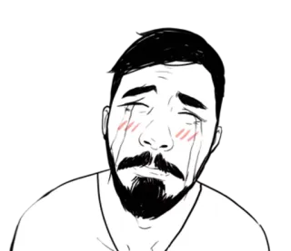 😭 crying, sad, man, tears, emotional, illustration telegram sticker