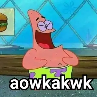 🗿 Patrick Star SpongeBob SquarePants aowkakwk cartoon, patrick star, spongebob, meme, funny telegram sticker