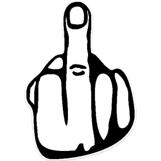 🖕 middle finger, rude, offensive, gesture telegram sticker